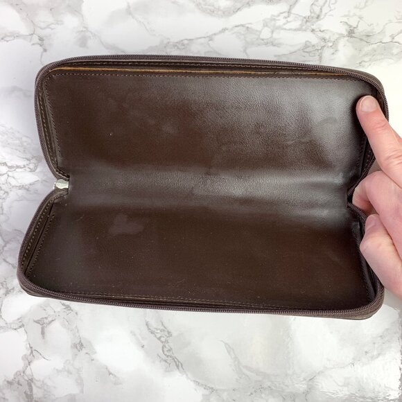 Schmincke Zipped Brown Leather Case - Picture 6 of 8